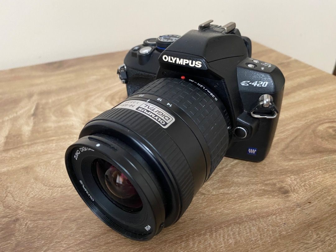 Olympus E-420 Digital Camera with Zuiko Digital 14-45mm Lens (Category: Cameras) located in Caloocan City. Submitted by anniewith_ie (Listing ID 1441758862, Image 1). Description: ✅ Functionality: 10/10 ✅ Physical Condition: 10/10 ✅ No Issues – Excellent Condition 📷 Specifications: • 10 Megapixel Live MOS Sensor • Olympus Zuiko Digital 14-45mm Lens • Four Thirds interchangeable lens system • 2.7" LCD with Live View • ISO 100–1600 • Continuous sh