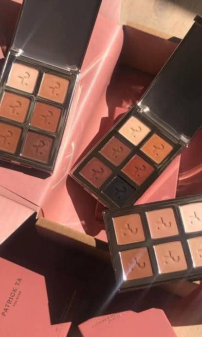 Patrick Ta Major Dimension Essential Artistry Edit Eyeshadow Palette (Category: Makeup) located in Rizal. Submitted by wiseowl_765825 (Listing ID 1441608868, Image 3). Description: six neutral matte shades. It includes a luxurious gold-toned metal compact with a mirror. Shade: Medium 💯 % original from Sephora.