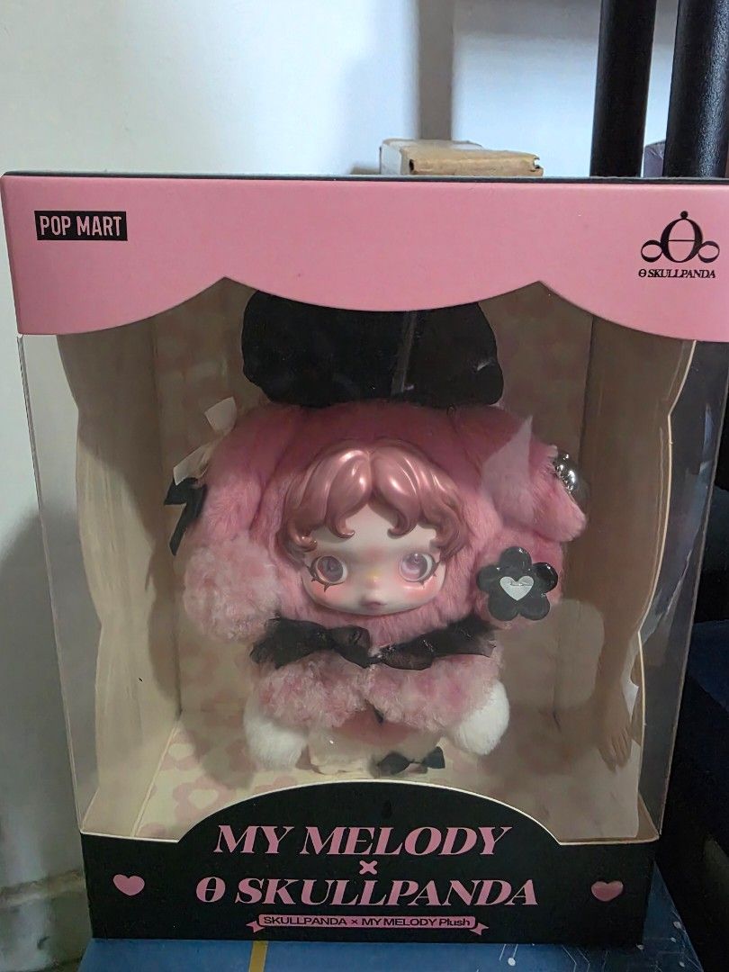 Pop Mart My Melody Skullpanda (Category: Toys & Games) located in Singapore. Submitted by buyfromdor (Listing ID 1441629527, Image 1). Description: - Selling Pop Mart blind box collection. - Includes: My Melody x Skullpanda - All items are brand new and in original packaging. - Ideal for collectors and fans of these popular characters. - Don't miss out on these rare finds!.