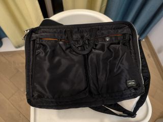 90% new Porter x Marni 2way helmet bag 藍綠黑色拼色尼龍兩用頭盔袋