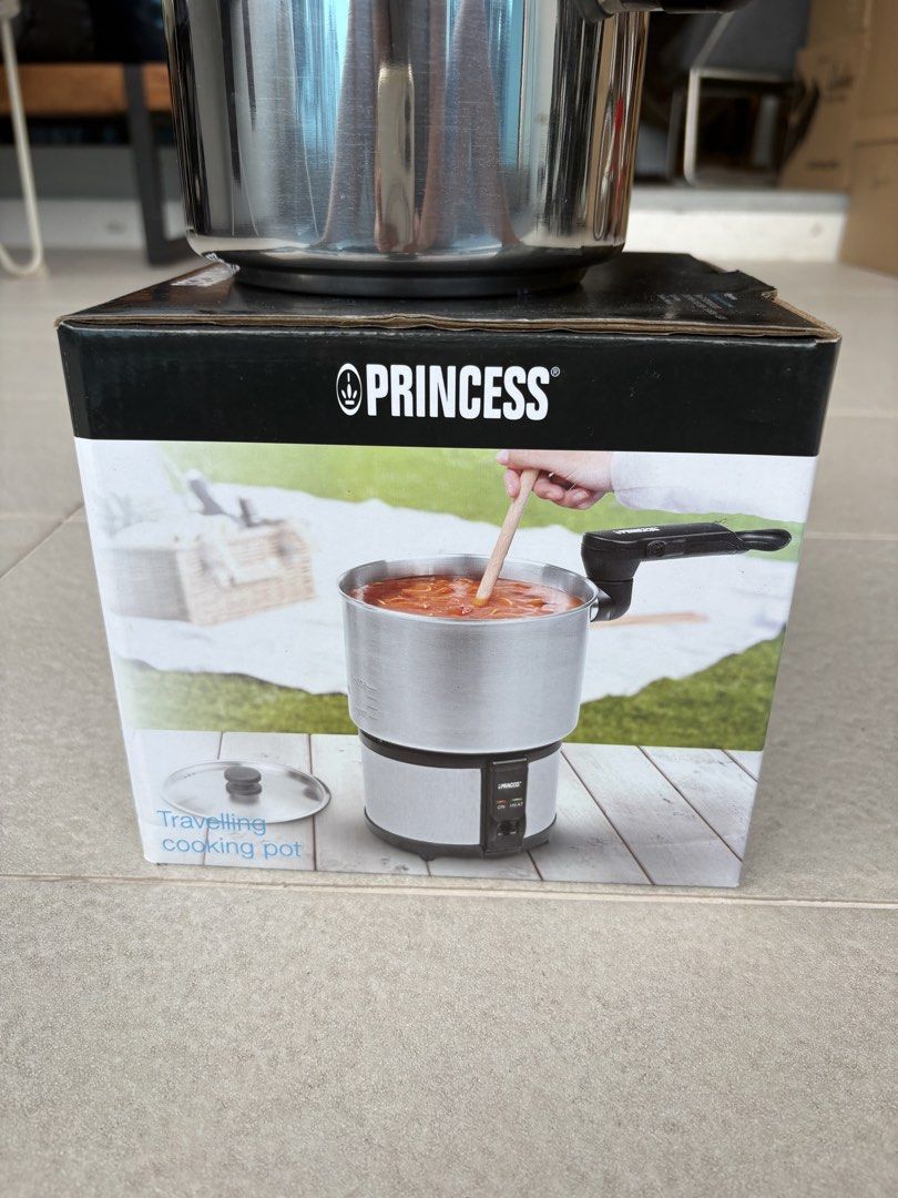 Princess Portable Travelling Cooking Pot 1.0L Stainless Steel Dual Voltage