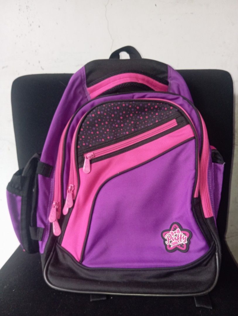 Puffy&Sparky School Bag (Category: Backpacks) located in Quezon City. Submitted by cessswaaa30 (Listing ID 1441657880, Image 1). Description: • 100% Authentic Puffy & Sparky • Made with durable materials for exceptional weather resistance • Reinforced needlework by Lock-Stitch technology. • Use quality water-repellent material. • Heavy-duty zippers made with nylon-coil. • Passed the Lead Toxic Test • Seamlessly sewn bag grab handle. • Lead zipper