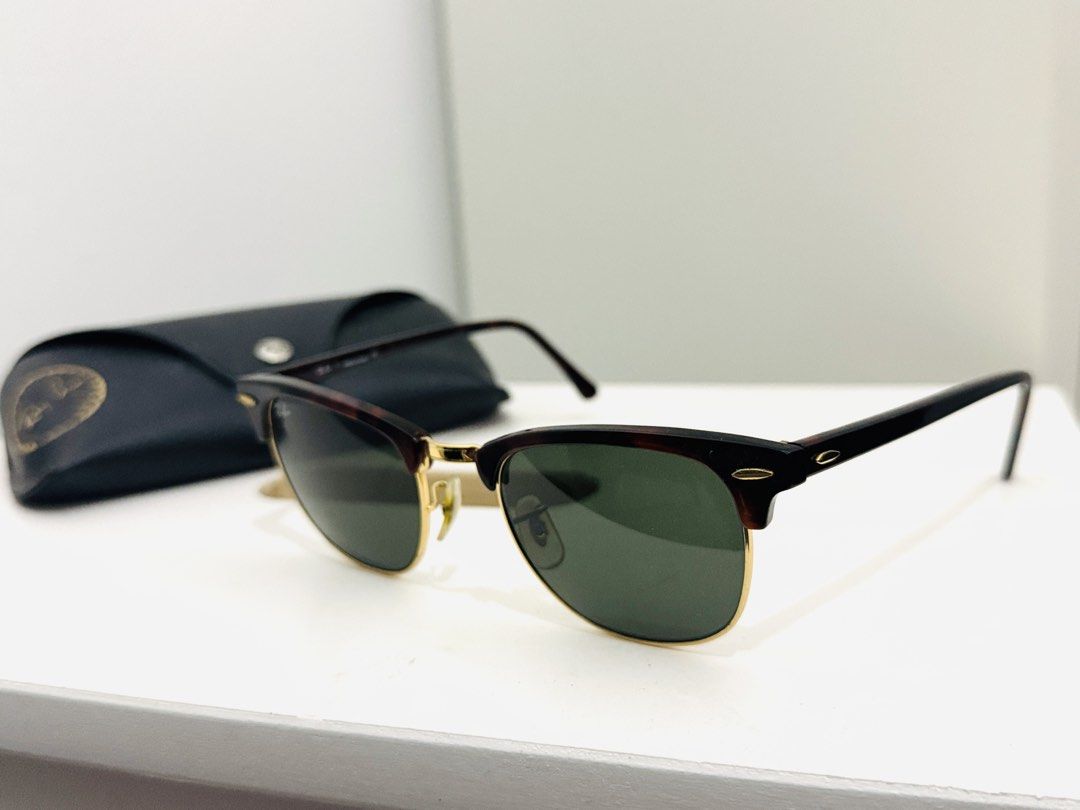 Ray-Ban Classic Clubmaster (Category: Sunglasses & Eyewear) located in Cavite. Submitted by chaidc (Listing ID 1433110610, Image 2). Description: One of Ray-Ban’s most iconic styles. Stylish and versatile—never goes out of trend. ✔️ Authentic Ray-Ban ✔️ Great condition ✔️ Comes with original case * RB3016 = Ray-Ban Clubmaster Classic * W0366 = Tortoise/Arista Gold frame with Green G-15 lenses * 51□21 = 51 mm lens width, 21 mm bridge.