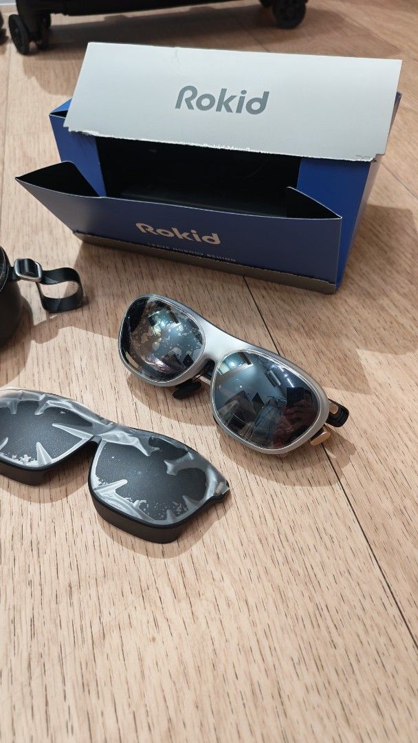 Rokid Max 2 AR Glasses Full Box - Silver (Category: Virtual Reality) located in Singapore. Submitted by s.market (Listing ID 1441668577, Image 2). Description: Rokid Max 2 AR Glasses — Lightly Used, Complete in Box Up for sale is a lightly used pair of Rokid Max 2 AR glasses in excellent condition. These have seen minimal use and show no signs of wear. Comes complete with the original box and all included accessories, so the next owner gets every