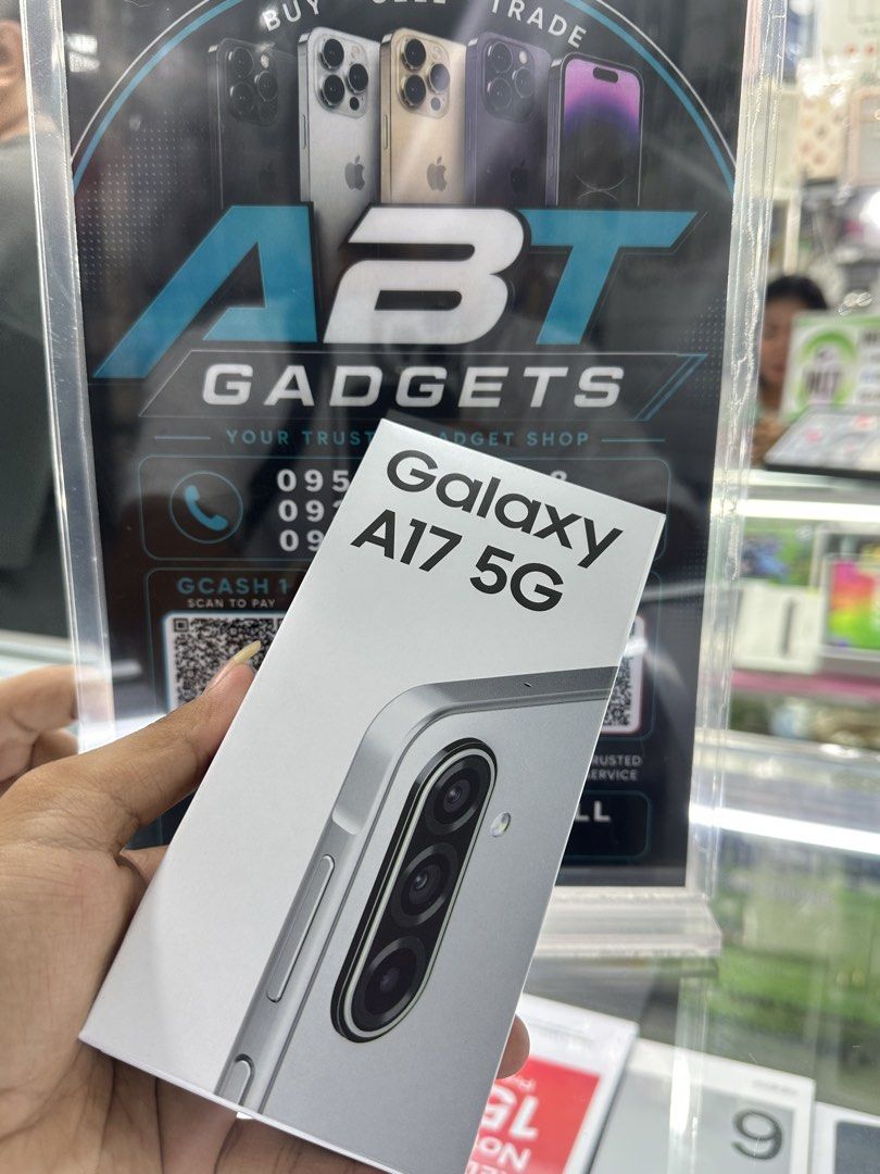 SAMSUNGS A17 5G 8/256GB (Category: Samsung) located in San Juan City. Submitted by ABTGadgets (Listing ID 1441666425, Image 2). Description: 📱 SAMSUNG A17 5G 8GB/256GB 💰 Selling Price: ₱13,500 ✅ Brand New ✅ Sealed ✅ Openline ✅ NTC Variant ✅ 1 Year Warranty 📍 Store Location: Greenhills Mall 2nd Floor Phone Area Stall: XE-12 🔄 Open for Swap sa Lower Unit + Cash 🚚 Delivery Options Available ✅ Same Day Delivery within Metro Manila • Delivery fee