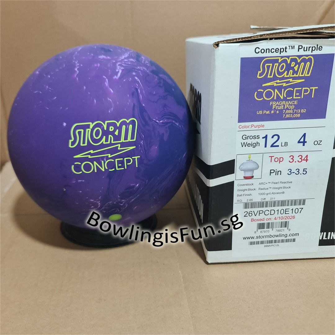 SG] Storm Concept Purple Pro Performance Bowling Ball, Sports