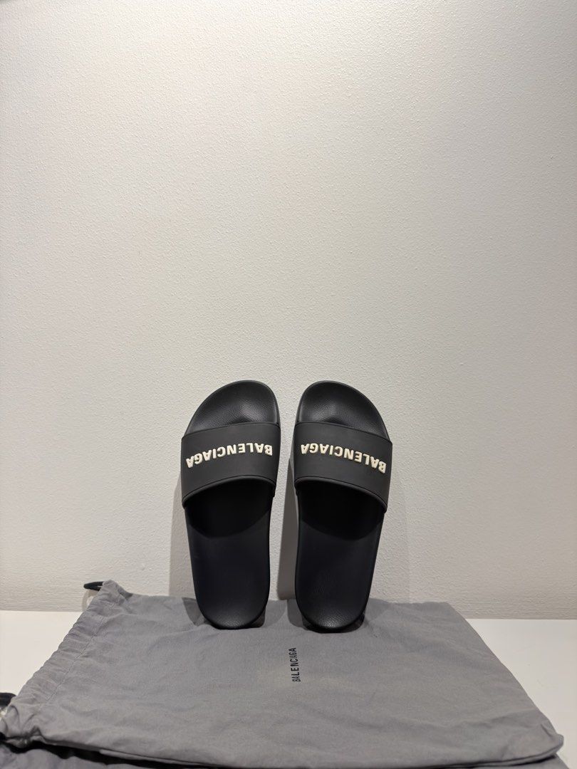 Size 36 Balenciaga Pool Slides | AUTHENTIC (Category: Sneakers & Footwear) located in Manila. Submitted by designerarchives.ph (Listing ID 1441770537, Image 1). Description: Srp is ₱24k :) Check photo for the price tag. Last price already. Already lowered down. BRANDNEW | Dustbags included. Buyer will shoulder the shipping fee. I’m from Metro Manila!! We can do grab/lalamove/LBC.