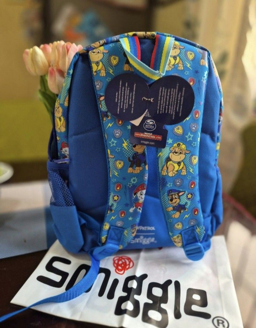 Smiggle Paw Patrol Chase Backpack (Category: Babies & Kids Fashion) located in Cebu City. Submitted by jerilmuy46712 (Listing ID 1441778800, Image 2). Description: P1500 free SF OriginalSmiggle JuniorBag - Super cute Smiggle backpack - Features Chase from Paw Patrol - Bright blue with 3D Chase design - Spacious interior for school or day trips - Adjustable straps for a comfortable fit - Ideal for any Paw Patrol fan!.
