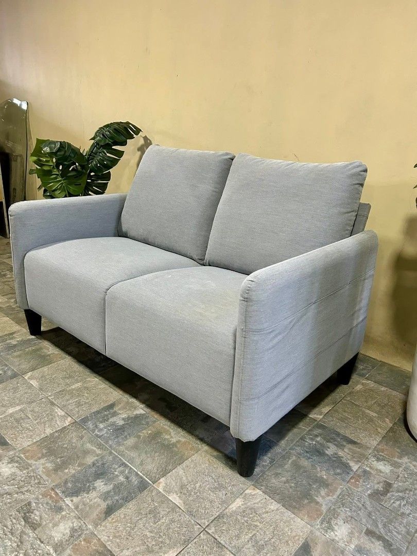Sofa (Category: Sofas) located in Meycauayan. Submitted by marygracecasimiro (Listing ID 1441680352, Image 3). Description: Imported Ikea Brand Sofa from Japan P13,000 nalang suki 53x34x35in Ikea Brand Washable Cover Deep clean n Sanitized No sag No lubog Super ganda Makapal ang foam Minor scratch From Japan♥️.
