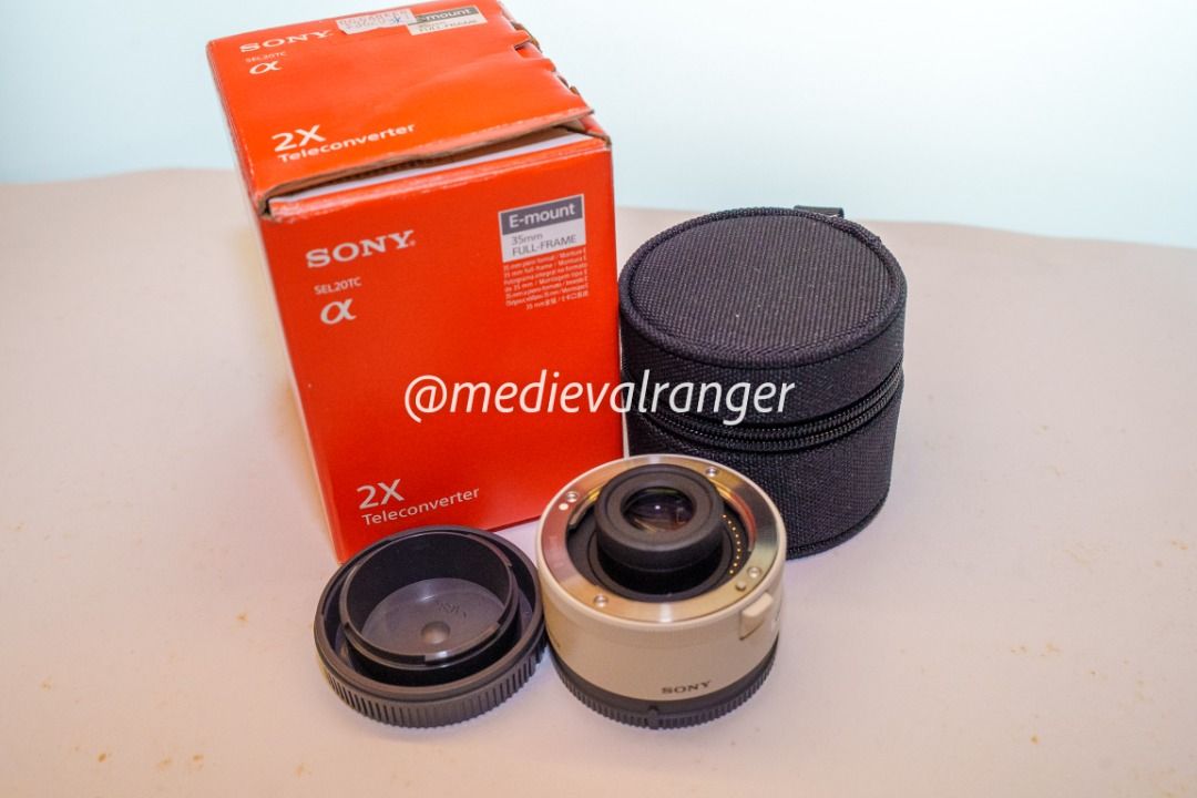 Sony sel20tc 2x Teleconverter for E-mount Full Frame (Category: Cameras) located in Manila. Submitted by medievalranger (Listing ID 1441691414, Image 3). Description: - Sony SEL075U 2x Teleconverter - For Sony E-mount full-frame camera - Doubles the focal length of your lens - Extends your camera's reach for greater versatility - Comes with original box, front and rear lens caps, and protective case - Used only once - No scratches, no dust .