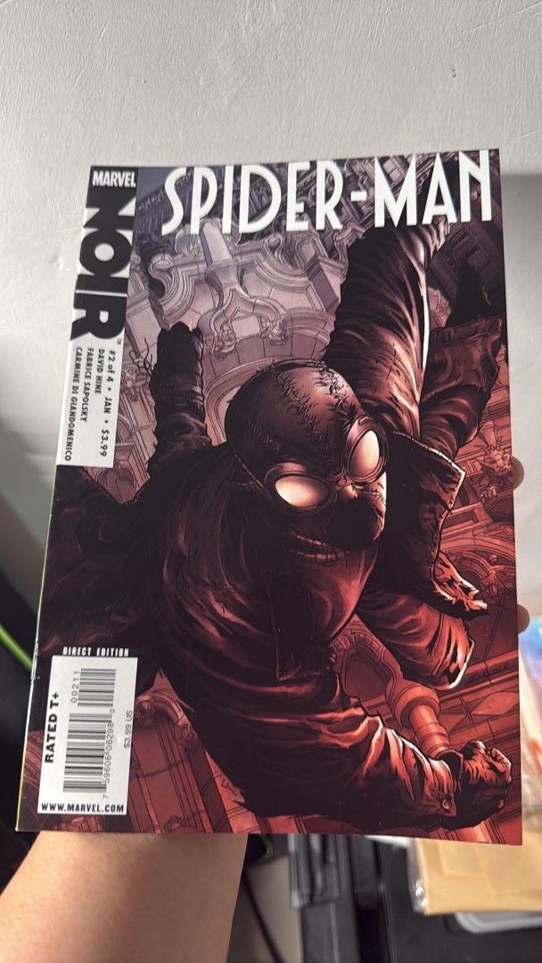 Spider-Man Noir Marvel Comic Book (Category: Comics & Manga) located in Las Pinas. Submitted by youngeagle.7b0753 (Listing ID 1441712516, Image 2). Description: For sale Spider-Man Noir #1 and #2 🕷🕸 ▪︎ #1 is Sketch Variant Cover Art by Dennis Calero; rare issue and hard to find ▪︎ both in FN condition (can pass as VF); bagged and boarded ▪︎ OG edition/first printing (published in 2009); not facsimile/reprint Current market is at 150 to 175 USD 
