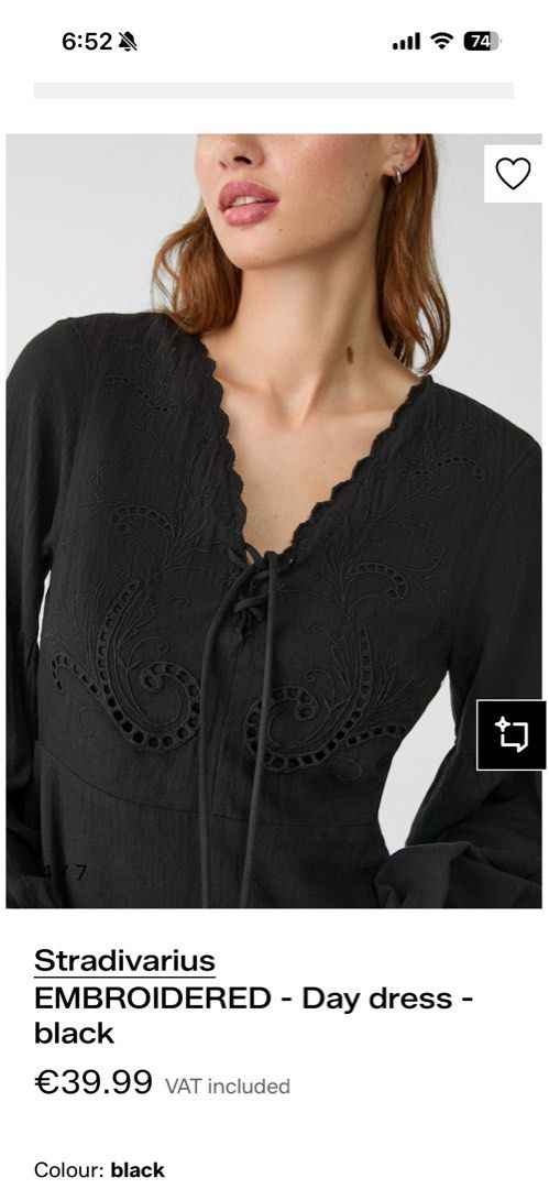 Stradivarius Black Dress (Category: Dresses) located in Makati City. Submitted by ssofiasellss (Listing ID 1441756380, Image 3). Description: Used once only Size M No flaws Can pass as brand new .