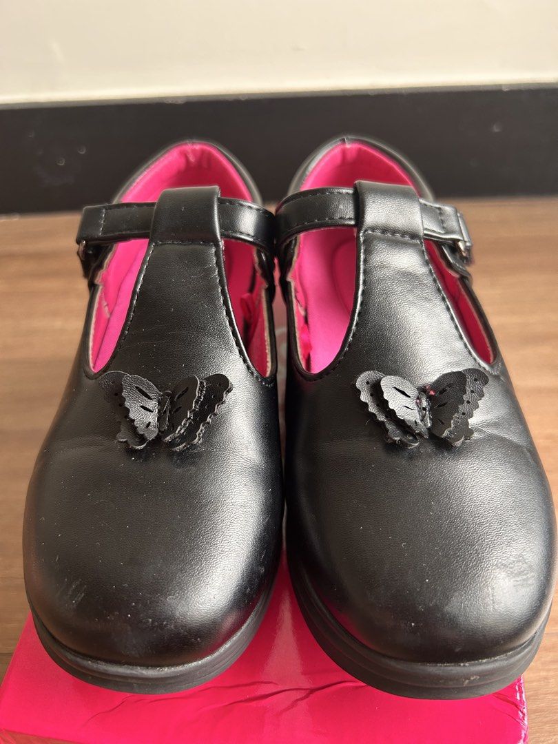 Sugar Kids Black Shoes school (Category: Babies & Kids Fashion) located in Taguig. Submitted by audiot (Listing ID 1441655659, Image 2). Description: - Size 13 kids - Lightly used, In very good condition - RFS too small - Adorable butterfly detail on the front - Convenient velcro strap for easy wear - Ideal for school or everyday use - Shows minor scuffs on the toes -Original price P600.00 - No box, bought at SM Kids Black school shoes.