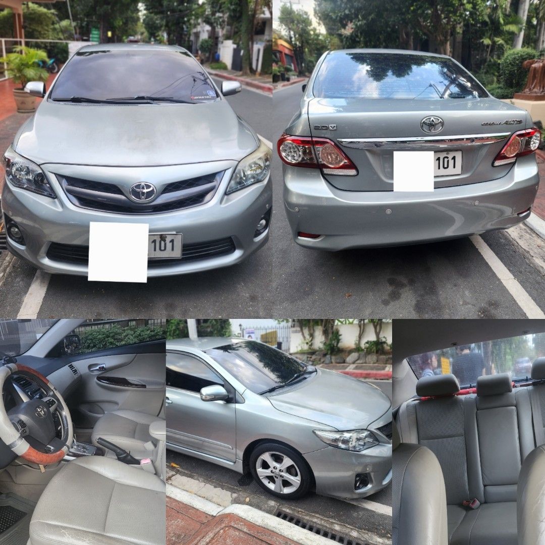 Toyota Corolla Altis 2.0V Auto (Category: Used Cars) located in Quezon City. Submitted by foxsquaredeals (Listing ID 1422163744, Image 1). Description: FOR SALE: TOYOTA COROLLA ALTIS 2.0V (2011) • Toyota Corolla Altis 2.0V • 2011 model • Automatic transmission • Gas engine • Mileage: ~81,000 km • Color: Silver Metallic • Registered & renewed until Jan 31, 2027 • RFS: Upgrading • Price: ₱350,000 • Location: Quezon City For serious buyers & inquiri