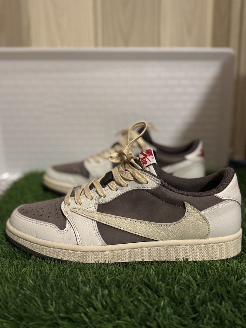Travis Scott x Nike Air Jordan 1 Low OG (Category: Sneakers) located in Paranaque City. Submitted by luxlifemanila (Listing ID 1441767947, Image 1). Description: Nike Air Jordan 1 x Travis Scott Reverse Mocha Size 9 Mint/Fresh condition 9.9/10 (used once) - Travis Scott x Air Jordan 1 Low OG - Classic colorway - Signature reverse swoosh - Cactus Jack details - Essential for any sneakerhead collection The most best quality The highest tier Highest