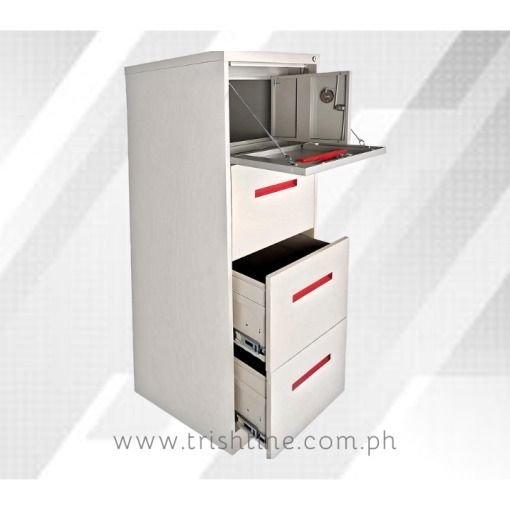TVC-VAULT-005 | MANUAL 4-drawer Vertical Vault Cabinet (Category: Office Furniture & Fixtures) located in Caloocan City. Submitted by trishtine_jim9 (Listing ID 1441647057, Image 1). Description: manual combination safe with key gauge 24 or 0.6mm capacity per drawer: 40kg Dimension: 46w x 62d x 1331h cm Finish: Gray Beige Black DISCLAIMER: Price is for Posting Purposes Only.