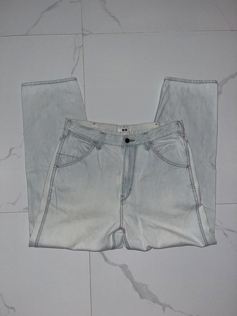 Uniqlo U Washed Denim Jeans (Category: Jeans) located in Taguig. Submitted by vnce. (Listing ID 1441692983, Image 3). Description: Rfs: Decluttering Details are in the photos. Colors may vary due to lighting. MOP: Maya & BPI +sf Negotiable Dimes: - Width - 16 - Inseam - 27 - Outseam - 39.5 - Hem - 7.5 .
