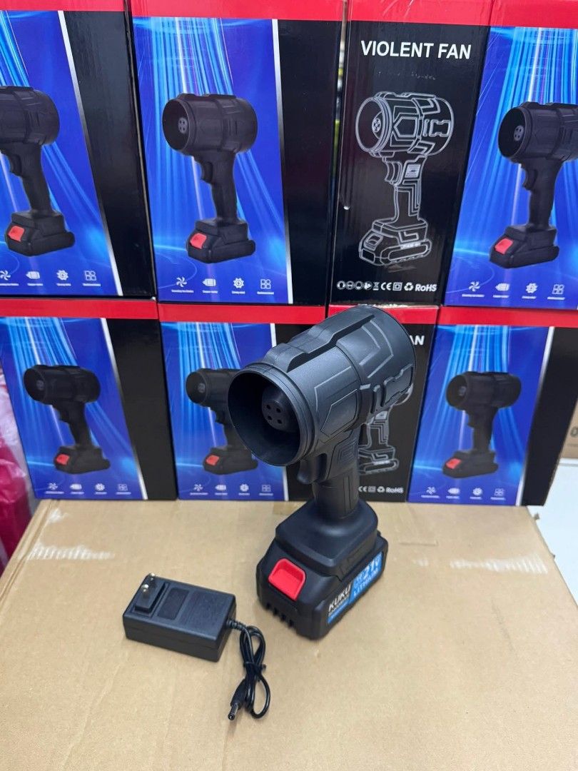 Violent Fan 21V Cordless Leaf Blower with Battery & Charger (Category: Hair) located in Manila. Submitted by iliasjen3082126 (Listing ID 1441641478, Image 3). Description: - Powerful 21V cordless blower - Ideal for leaves, snow, dust, and sawdust - Also great for cleaning keyboards and car interiors - Comes complete with battery and charger - Delivers strong wind power for efficient cleanups - A versatile tool for all your blowing needs.
