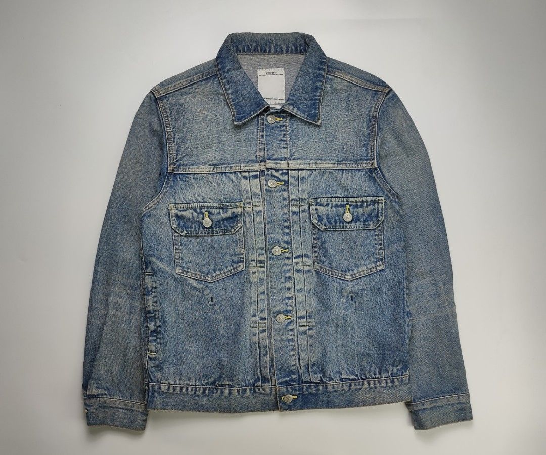 Visvim Type 2 Denim Jacket (Category: Coats, Jackets and Outerwear) located in Manila. Submitted by d_code (Listing ID 1441758052, Image 1). Description: Medium Very Good Need Wash 19.5 x 25.