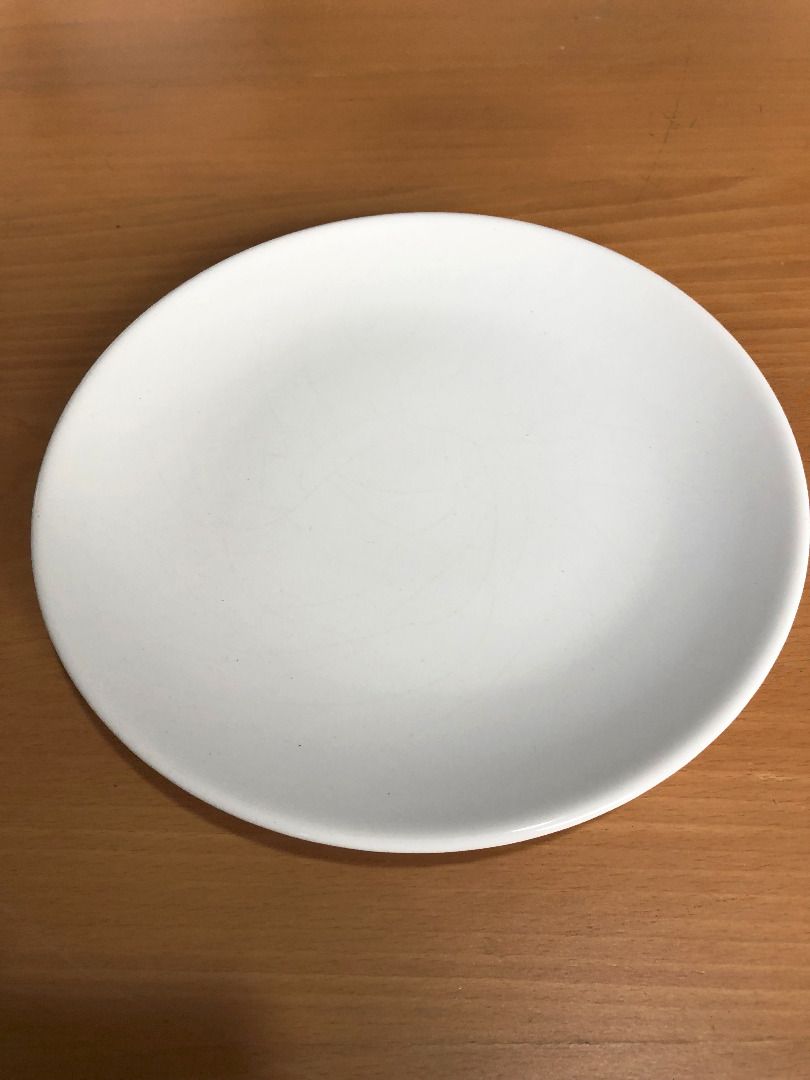 White Small Round Plates - Set of 3