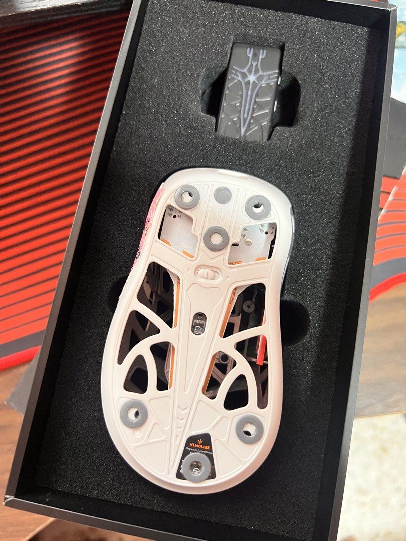 WLMouse Sword X (Limited Red Edition) (Category: Mouse & Mousepads) located in Singapore. Submitted by prunelli (Listing ID 1441669460, Image 2). Description: *BRAND NEW Limited Edition 8K Sword X Selling cause too many mices Omrom Optical 8K Polling Rate Only took out once to test, left in box since then Custom Controlled skates (XRayPad Obsidian Dots), can be changed Applied 1 piece of grip tape on the side (can remove if don’t want) Comes with