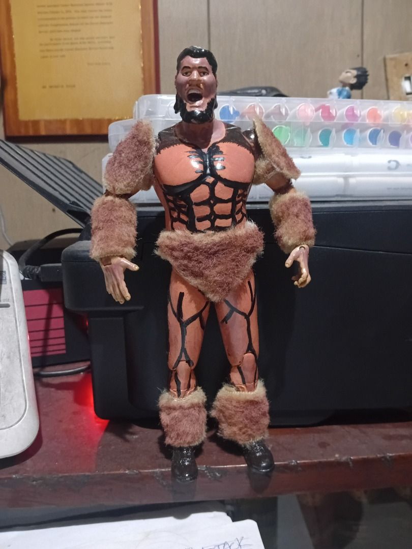 WWE Jakks Giant Gonzalez custom figure (Category: Figurines & Statues) located in Manila. Submitted by paksiwtokwa.paksiwtokwa (Listing ID 1441726201, Image 2). Description: For sale WWE Jakks Pacific Giant Gonzalez customized action figure 3d printed head. Painted body. With fabric fur 2500php Location: project 8 Q.C..