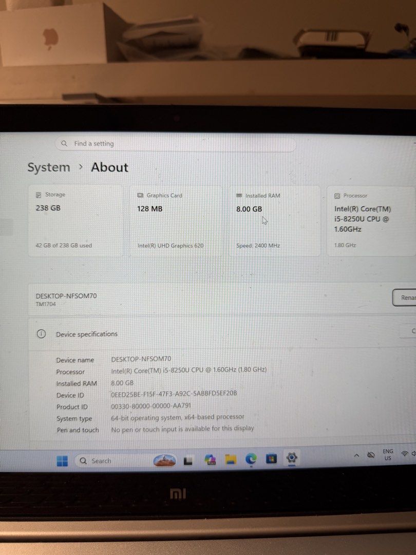 Xiaomi Air Notebook Laptop472198401973954562