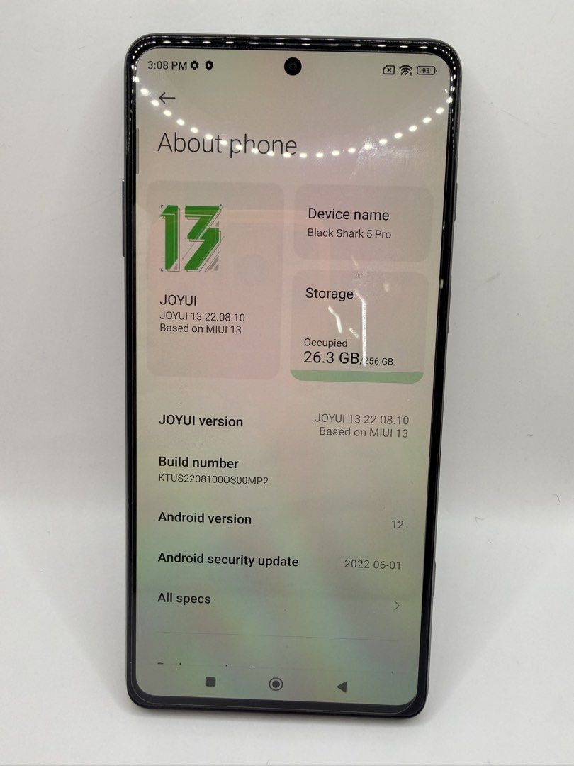 Xiaomi Black Shark 5 Pro Stellar Black 256GB (Category: Xiaomi) located in Singapore. Submitted by nextmobilephone (Listing ID 1441661805, Image 3). Description: - Ready for immediate sale $$$PAYMENT ACCEPT$$$ * Grab pay Later **Grab pay * Cash * CDC voucher * Paynow * SG life Can visit our shop for more information NextGen Mobile Phone 513 Tampines Central 1 , #01-156 Singapore 520513 (Next to TAMPINES CPF BUILDING).