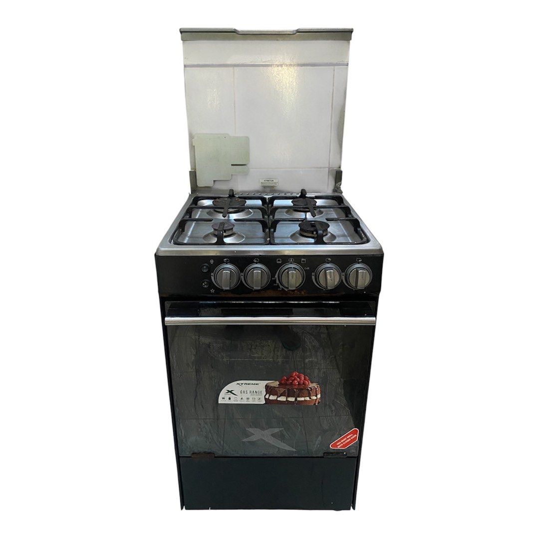 Xtreme 4-burner Gas Range (Category: Ovens & Toasters) located in Quezon City. Submitted by challelscloset (Listing ID 1441605869, Image 1). Description: Issue: Chipped paint on the knob area. In good working condition. Send dm for video. RFS: moving out ❗️ for metro manila buyers only.