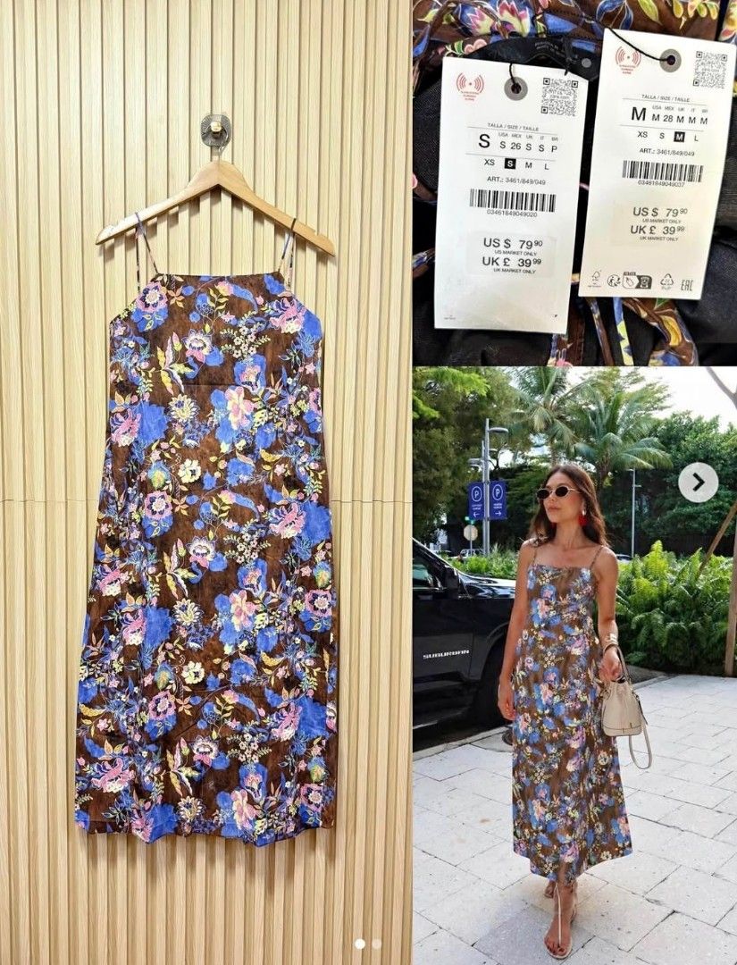 ZARA BNWT Printed Poplin Dress (Category: Dresses) located in Mexico. Submitted by jadepreloved.239 (Listing ID 1441701514, Image 1). Description: Zara Printed Poplin Dress BNWT HQ! super prettyy Small on tag.