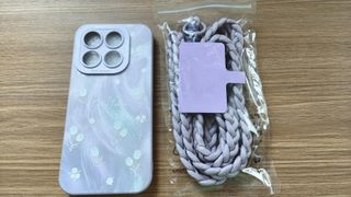 Xiaomi 17T Purple Floral Phone Case with Lanyard