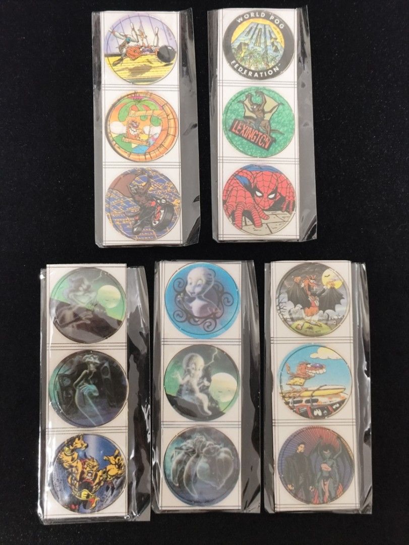 1994 vintage pogs (For take all) (Category: Vintage Collectibles) located in Subic. Submitted by yuanparcoins (Listing ID 1446886018, Image 1). Description: • First to pay basis. • Payment is thru Gcash, Bank transfer, or Palawan Express. (Full Payment First Before Shipping Policy🙏) • What you see is what you get guaranteed👌 • Item/s is either sent thru JRS Express, in which case, buyer must shoulder shipping fee of 150 pesos in Luzon, 160 peso