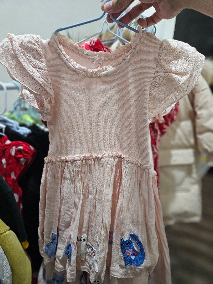 2pcs Dress Twinning Sisters 2-5yo (Category: Babies & Kids Fashion) located in Manila. Submitted by online.tipid (Listing ID 1446851546, Image 2). Description: rfs: outgrown 📍Cavite used few times only di sya lasagna Mothercare brand pls see photo for sizes. But can fit 2-5yo.