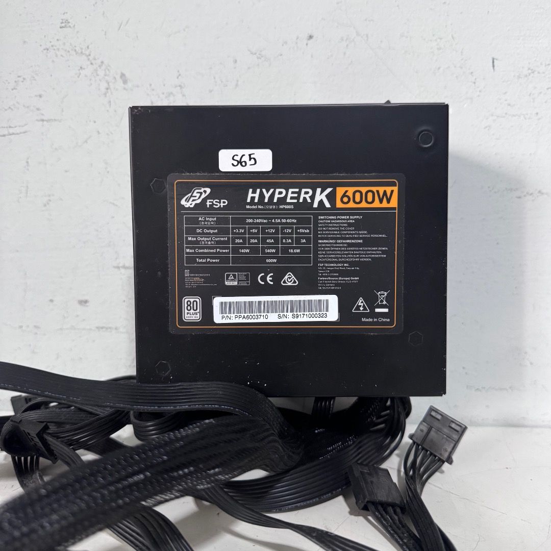 FSP HyperK 600W PSU 80 Plus Standard For Sale