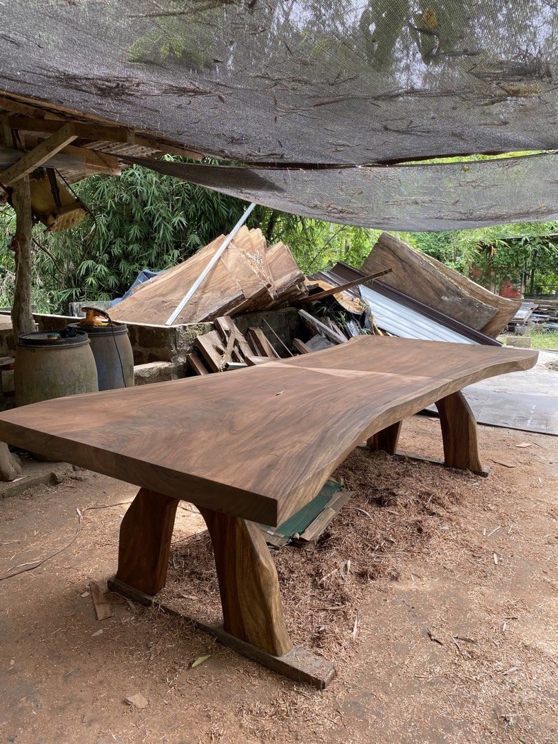 Acacia - Dining/Work Table/Bench (Category: Tables & Sets) located in Quezon City. Submitted by gooddealsph (Listing ID 1446821854, Image 3). Description: Dining/Work Table or custom ACACIA (one piece live edge/straight) with Hairpin or Tubular metal legs or custom acacia wood legs (price tbd) NO CHAIRS included! Size guide & prices: Custom size: Price TBD 48-54”x18-24”x2” starts at 7,000php 48-54”x26-30”x2” (4-6seater) - starts at 12,000php 60-8