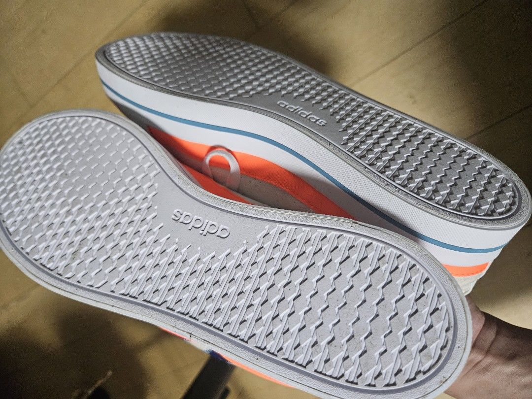 Adidas Canvas Sneakers White Blue Orange (Category: Casual Shoes) located in Lucban. Submitted by bered (Listing ID 1446831257, Image 3). Description: - Adidas canvas sneakers - Color: White with blue stripes and orange accents - Size: UK 10 / US 10 / FR 44 - Made in Vietnam - Ideal for casual wear need funds.
