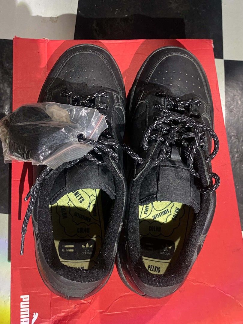 Adidas Continental 80 Pharrell Williams Black Future (Category: Sneakers) located in Quezon City. Submitted by taylorkshop (Listing ID 1446813339, Image 2). Description: - Adidas Continental 80 Pharrell Williams - US Size 8 - Comes with extra laces - Ideal for everyday wear - Please check photos for condition.