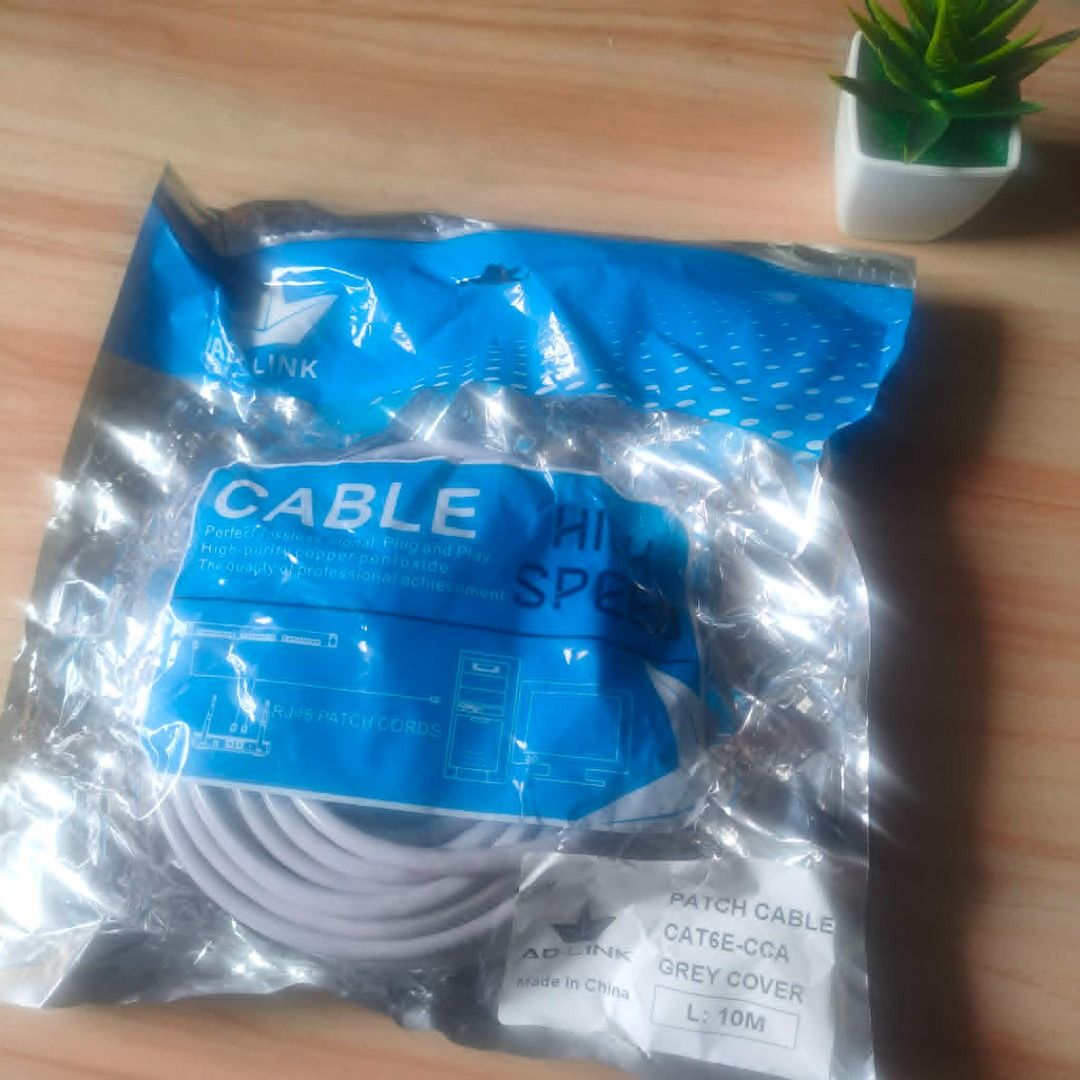 AD-LINK 10 Meter CAT6 UTP LAN Cable (Gray) (Category: Networking) located in Santa Maria. Submitted by victorioustech (Listing ID 1446849675, Image 3). Description: 🌐 Need a longer and more reliable internet connection? AD-LINK 10 Meter CAT6 UTP LAN Cable (Gray) 💰 PRICE - PHP 160 ✅ 10 Meter Ready-to-Use Cable ✅ CAT6 High-Speed Ethernet ✅ RJ45 Connectors (Plug & Play) ✅ Stable Gigabit Network Connection ✅ Durable PVC Jacket ✅ Flexible & Easy to 