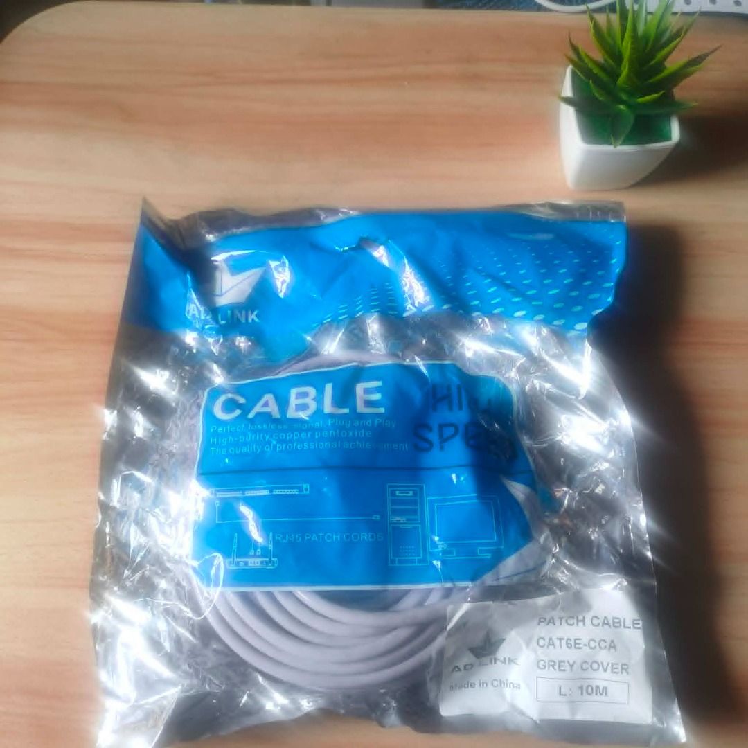 AD-LINK 10 Meter CAT6 UTP LAN Cable (Gray) (Category: Networking) located in Santa Maria. Submitted by victorioustech (Listing ID 1446849675, Image 1). Description: 🌐 Need a longer and more reliable internet connection? AD-LINK 10 Meter CAT6 UTP LAN Cable (Gray) 💰 PRICE - PHP 160 ✅ 10 Meter Ready-to-Use Cable ✅ CAT6 High-Speed Ethernet ✅ RJ45 Connectors (Plug & Play) ✅ Stable Gigabit Network Connection ✅ Durable PVC Jacket ✅ Flexible & Easy to 