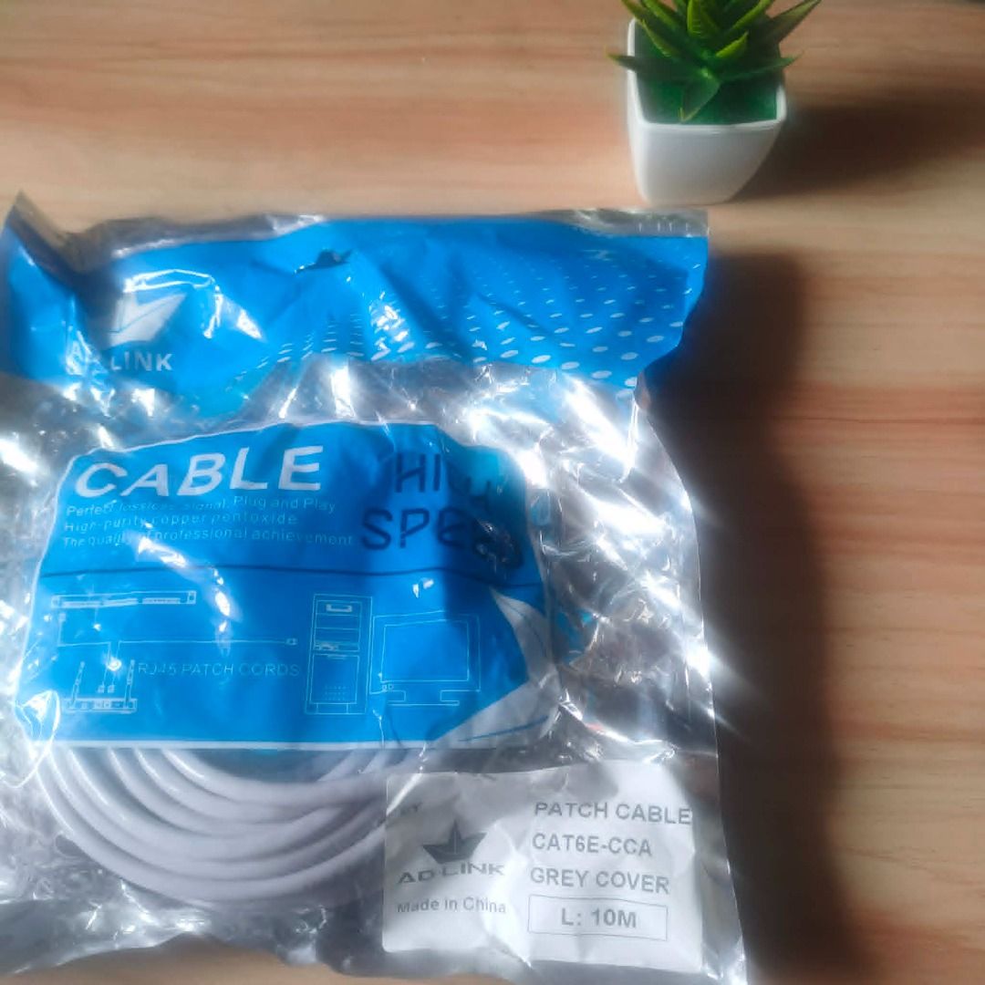 AD-LINK 10 Meter CAT6 UTP LAN Cable (Gray) (Category: Networking) located in Santa Maria. Submitted by victorioustech (Listing ID 1446849675, Image 2). Description: 🌐 Need a longer and more reliable internet connection? AD-LINK 10 Meter CAT6 UTP LAN Cable (Gray) 💰 PRICE - PHP 160 ✅ 10 Meter Ready-to-Use Cable ✅ CAT6 High-Speed Ethernet ✅ RJ45 Connectors (Plug & Play) ✅ Stable Gigabit Network Connection ✅ Durable PVC Jacket ✅ Flexible & Easy to 