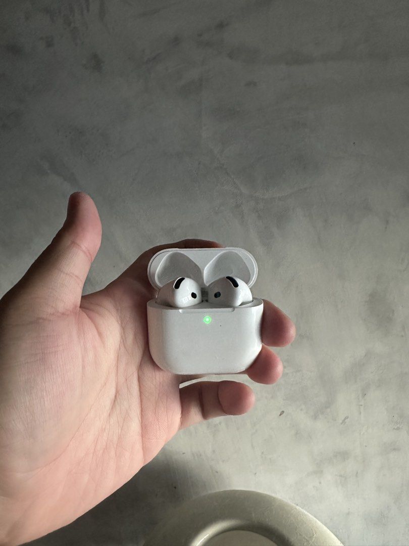 Apple Airpods 4th Gen with Active Noise Cancellation (Category: Earphones) located in Quezon City. Submitted by jdv0520 (Listing ID 1446728657, Image 3). Description: For sale: Apple Airpods 4th Gen with Active Noise Cancellation. Complete with charging case and box Original product Available for meet up or delivery .