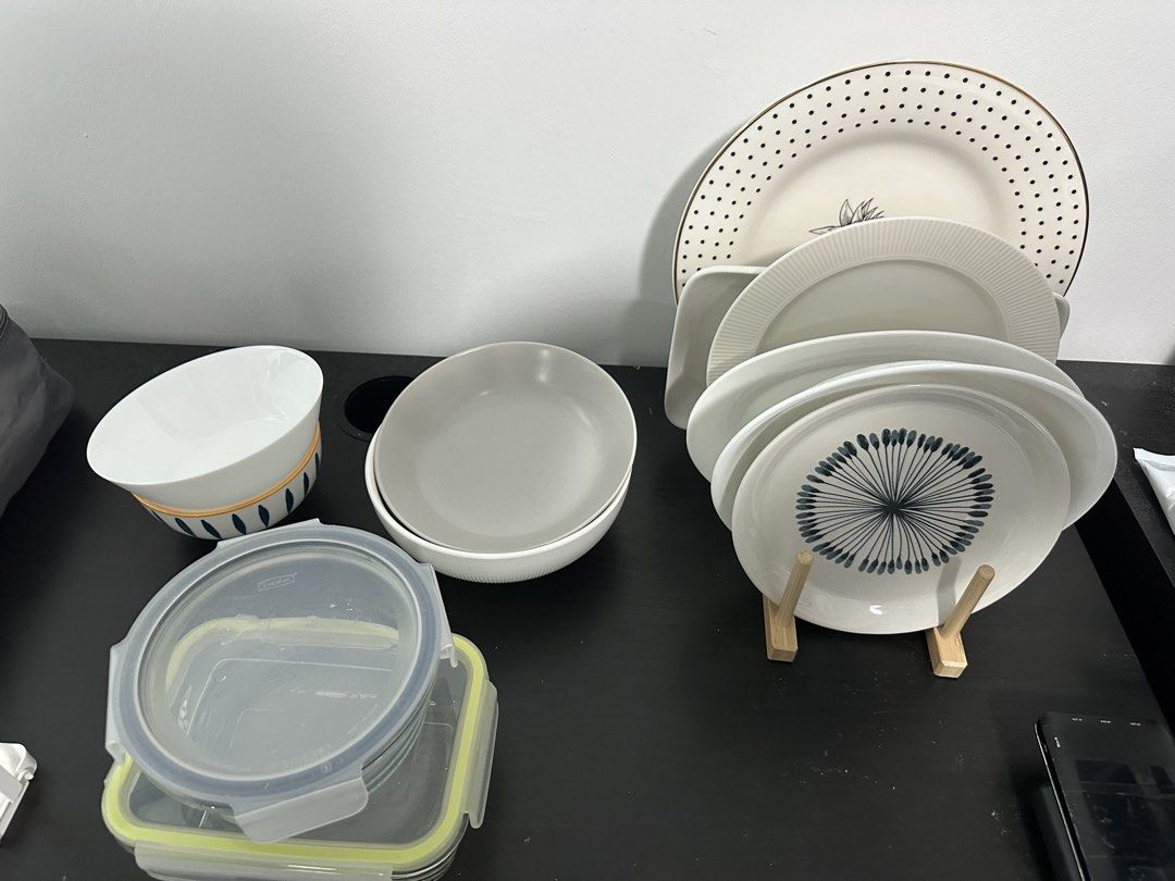 Assorted Dinnerware Set with Containers For Sale