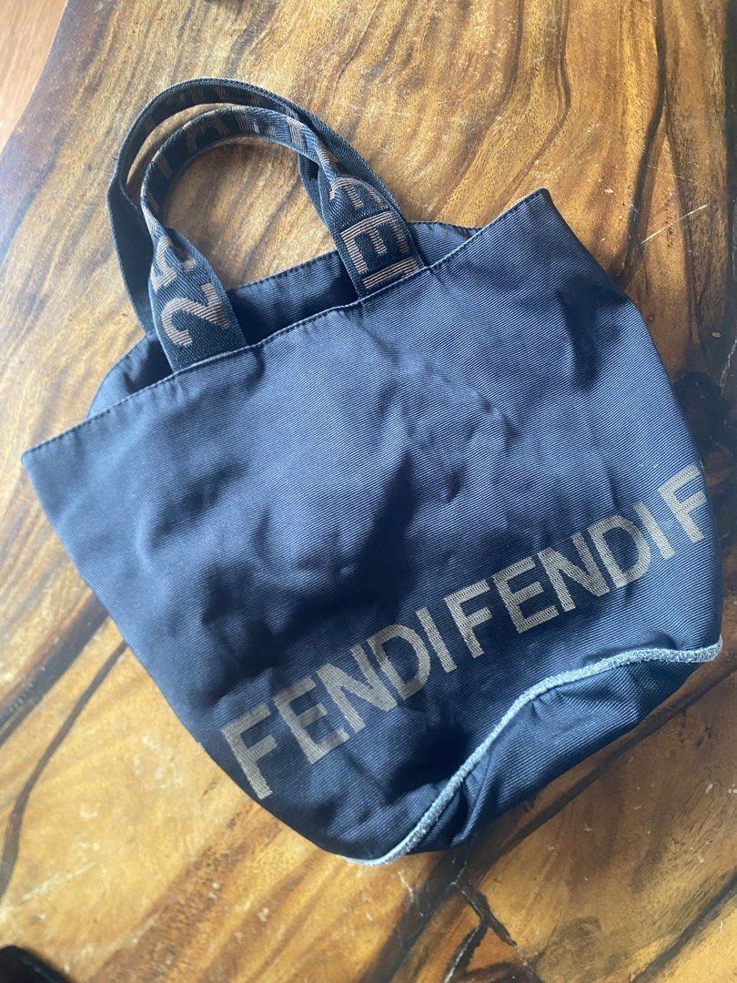 Authentic Fendi Zucca Canvas Bucket Bag (Category: Luxury Bags & Wallets) located in Quezon City. Submitted by greshanicoche (Listing ID 1446776971, Image 2). Description: - Authentic Fendi bucket bag - Classic Zucca print on straps and body - Made in Italy - Interior leather tag with serial number - Great for everyday use - Shows some signs of wear on base and handles.
