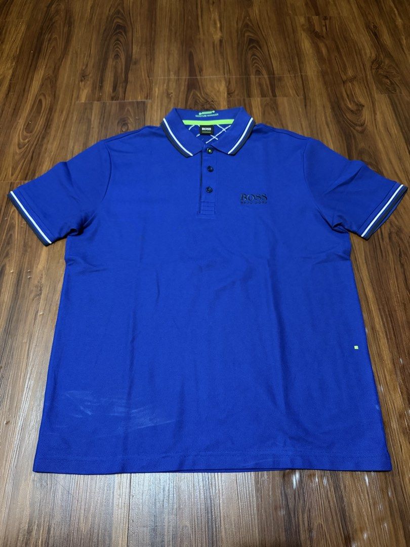 Authentic Hugo Boss Polo Shirt (Category: Tshirts & Polo Shirts ) located in Paranaque City. Submitted by decluttering.rightnow (Listing ID 1446861881, Image 1). Description: ⚠️ PLEASE READ ALL THE DETAILS THOROUGHLY ⚠️ Brand: Hugo Boss Item: Polo Shirt Size on Tag: Medium Width: 21” Length: 27” Issue: None Note: Personal item bought brand new not thrifted Terms & Conditions * 100% Authentic unless stated otherwise. Money-back guarantee. * First 