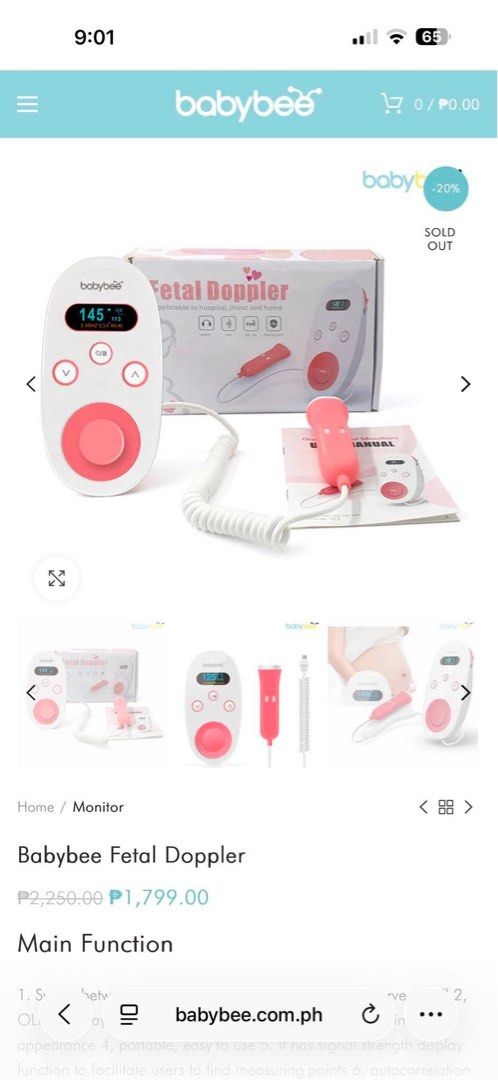 Babybee Fetal Doppler (Category: Baby Monitors) located in San Juan City. Submitted by madiwow (Listing ID 1446853824, Image 2). Description: USED 2 TIMES ONLY!.