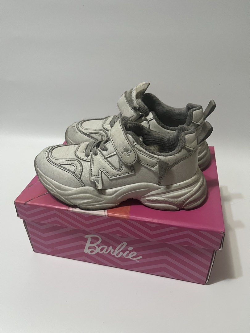 Barbie Sofia White Kids Sneakers Size 13 (Category: Babies & Kids Fashion) located in Imus. Submitted by clengpotph (Listing ID 1446761475, Image 3). Description: - White Barbie Sofia sneakers for kids - Size 13 - Easy velcro straps for quick on and off - Comes with original Barbie box - Shows some signs of wear, typical for kids' shoes - NEED WASH .