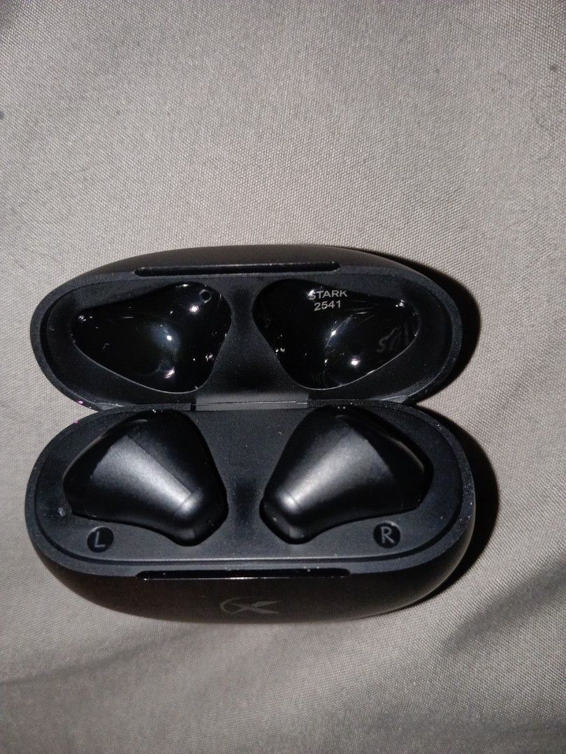 Black Wireless Earbuds with Charging Case