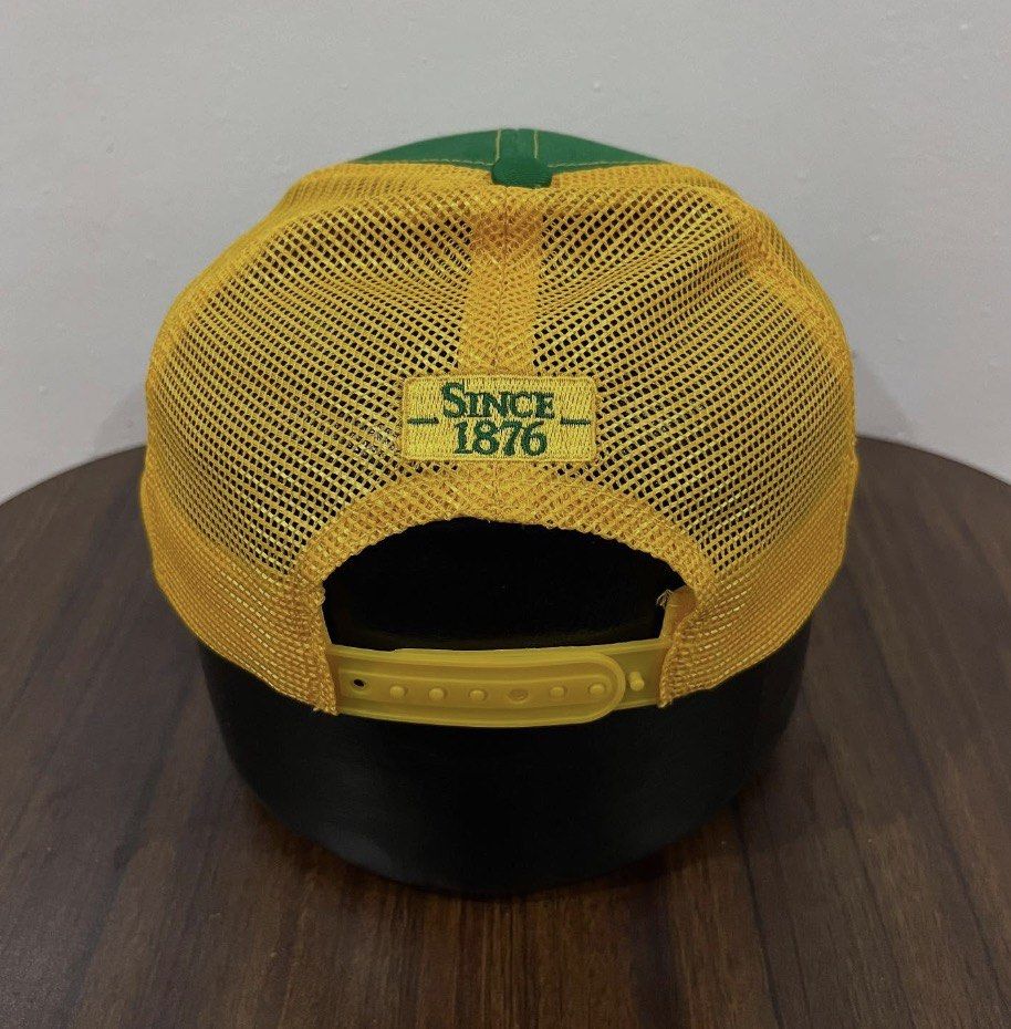 Budweiser Brewery Fresh Trucker Yellow Green Cap (Category: Caps & Hats) located in Manila. Submitted by kyoshi_surf (Listing ID 1446847572, Image 2). Description: Budweiser Brewery Fresh Trucker Cap. Yellow and green. Embroidered logo and 'Since 1876'. Mesh back. Adjustable snapback. OSFA .
