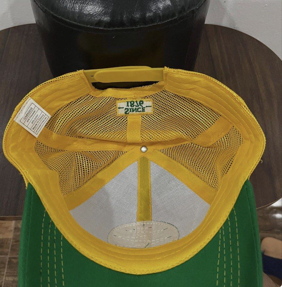 Budweiser Brewery Fresh Trucker Yellow Green Cap (Category: Caps & Hats) located in Manila. Submitted by kyoshi_surf (Listing ID 1446847572, Image 3). Description: Budweiser Brewery Fresh Trucker Cap. Yellow and green. Embroidered logo and 'Since 1876'. Mesh back. Adjustable snapback. OSFA .