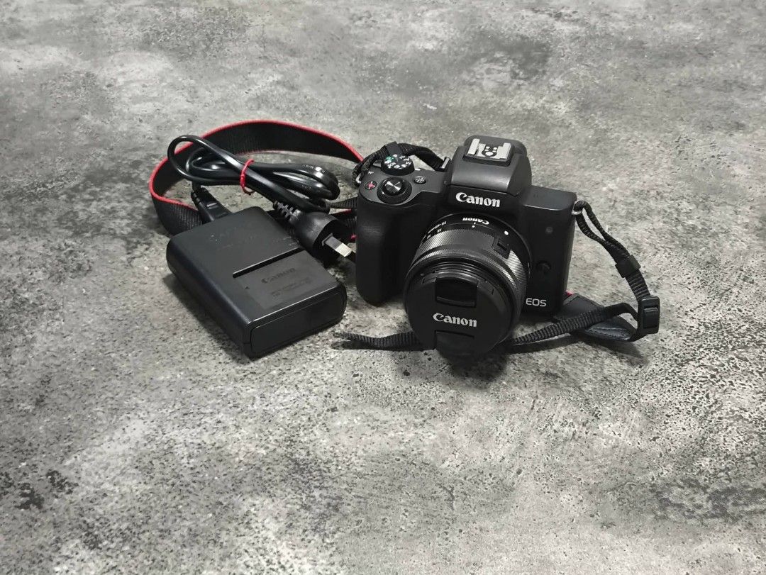 Canon EOS M50 Mirrorless Camera with Kit Lens (Category: Cameras) located in Manila. Submitted by iampatrick777 (Listing ID 1446806799, Image 2). Description: - Canon EOS M50 camera body - Includes kit lens - Original Canon charger included - Original Canon strap included - Ideal for vlogging - Great for everyday photography - Compact and easy to use - Ready for your next adventure.